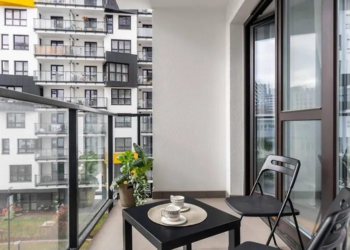 Apartament Vista Balcony Ac Parking Metro Plocka Warszawa